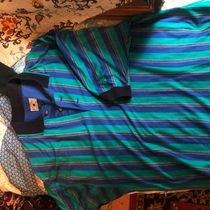 Cutter & buck short sleeved striped polo vintage